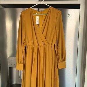 COPY - Baltic born LYDIA mustard maxi dress size L. NWT.